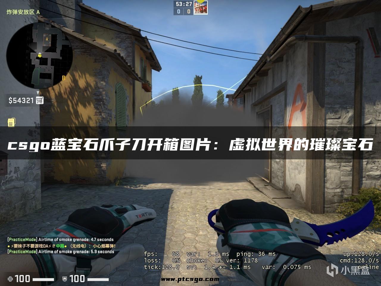 csgo蓝宝石爪子刀开箱图片：虚拟世界的璀璨宝石